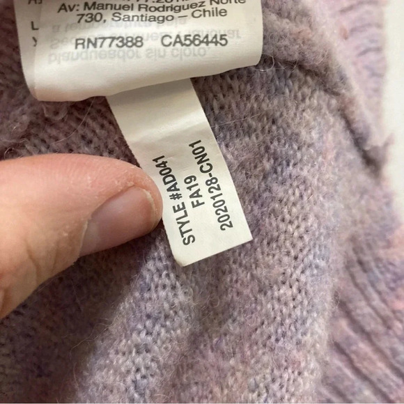Madewell Payton Pullover Sweater in Coziest Yarn Soft Lilac Purple Small - Picture 8 of 11